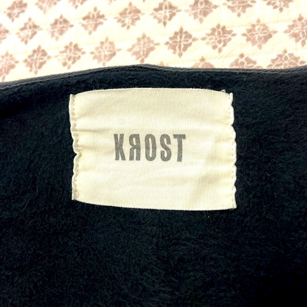 KROST Black Zip Up Hoodie XL Streetwear Minimalist Luxury Heavyweight Cotton SYF - Picture 8 of 17